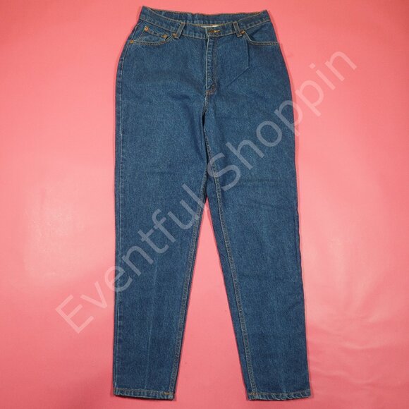 Vintage Levis 512 Slim Fit Tapered Leg Jeans Womens 30 Blue High Waist 90s USA - Picture 2 of 6